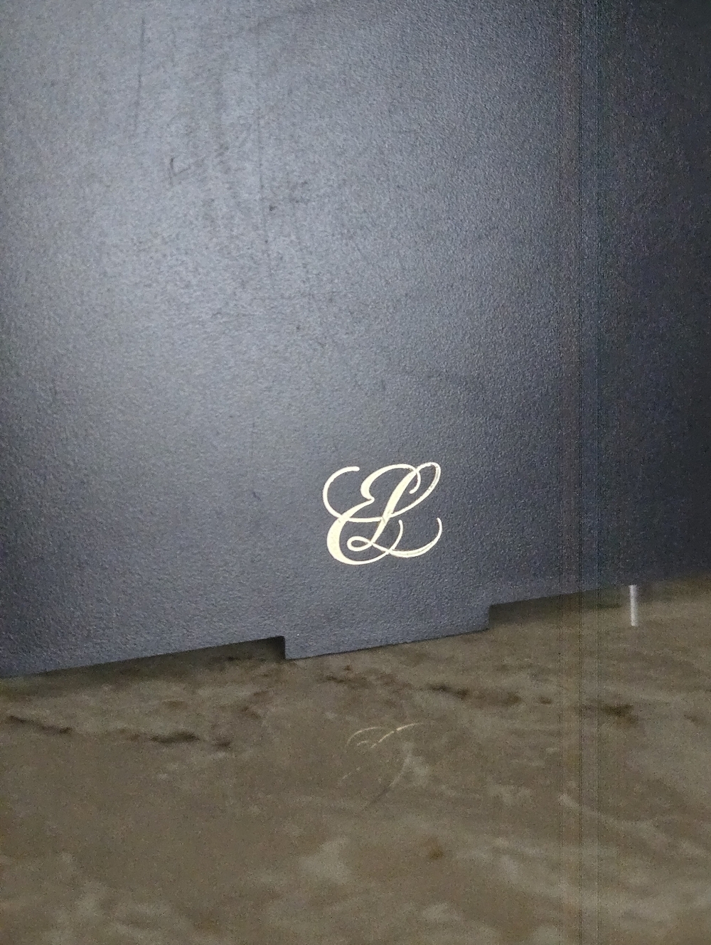 Estee Lauder Navy Blue Flip Up Monogram Travel Compact Mirror - Picture 2 of 8